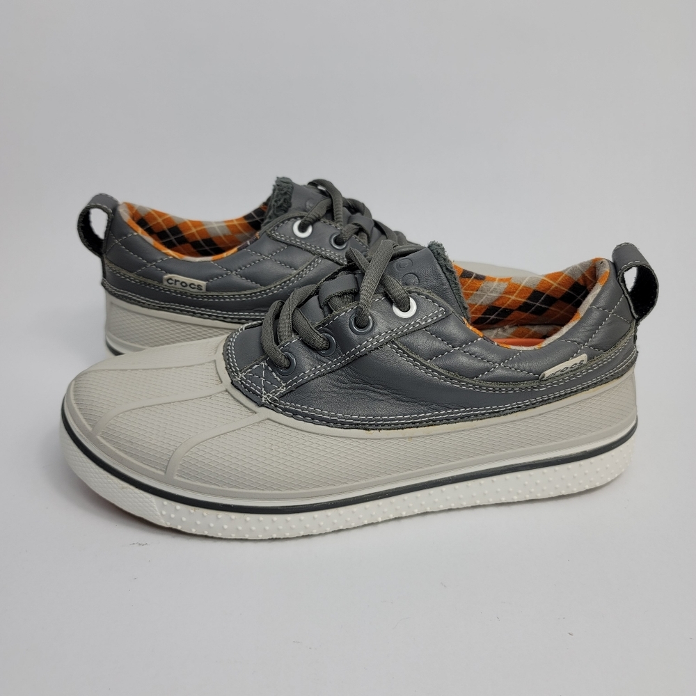 Crocs Allcast Duck Golf Shoes Gray Size 8